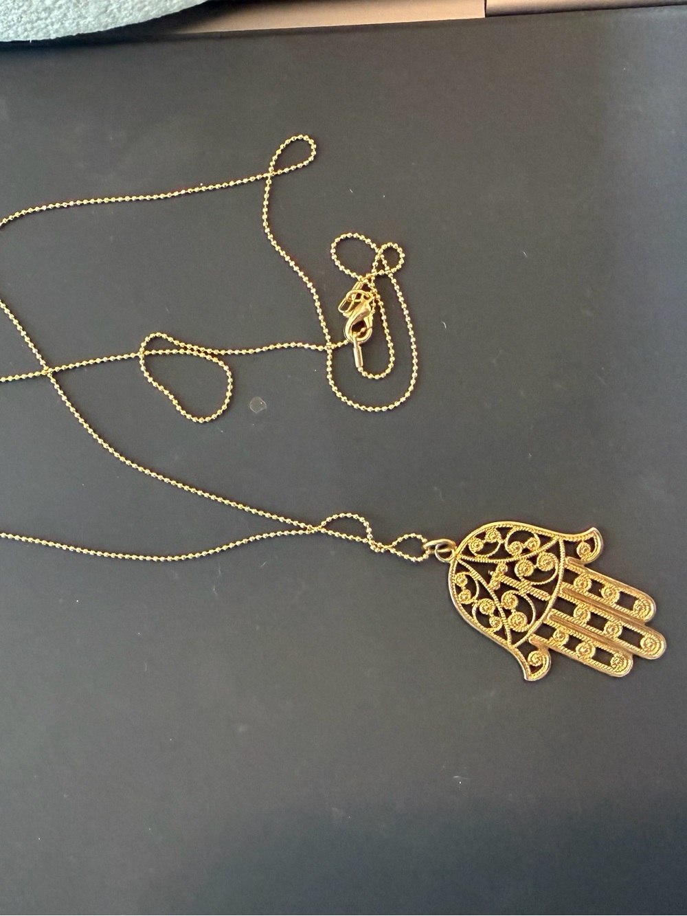 Gold Hamsa Pendant Necklace - Elegant Women’s Jewelry